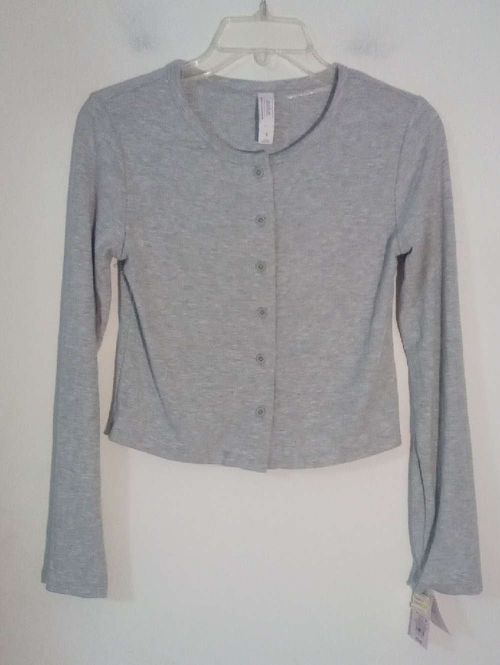 Auden Sleep Top XS NWT Gray Button Up